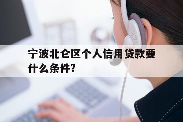 宁波北仑区个人信用贷款要什么条件?