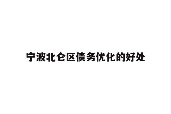 宁波北仑区债务优化的好处
