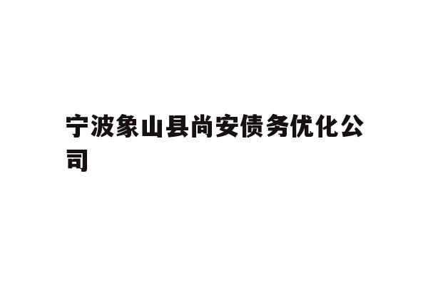 宁波象山县尚安债务优化公司