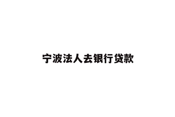 宁波法人去银行贷款