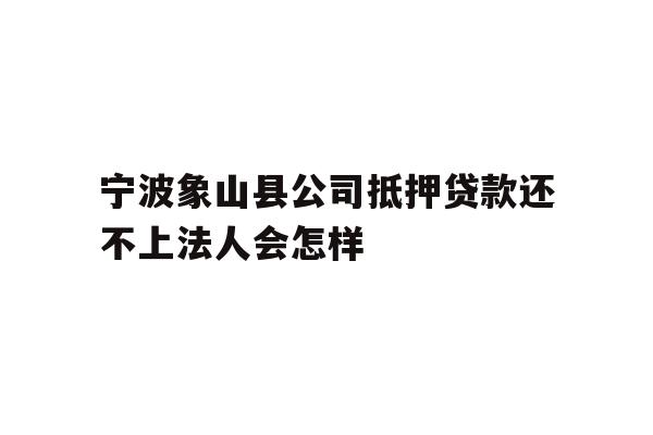 宁波象山县公司抵押贷款还不上法人会怎样