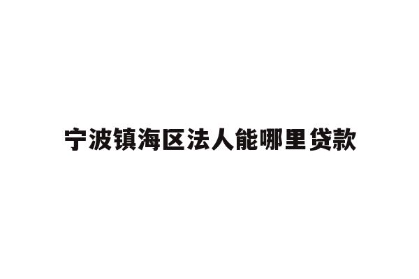 宁波镇海区法人能哪里贷款