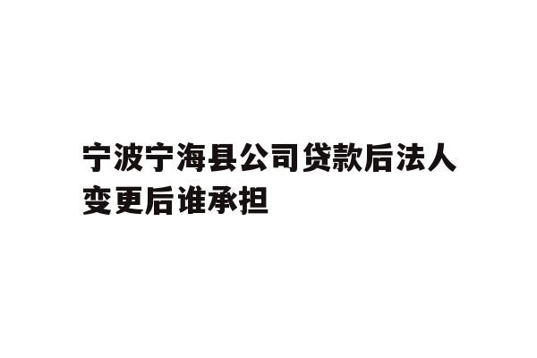 宁波宁海县公司贷款后法人变更后谁承担