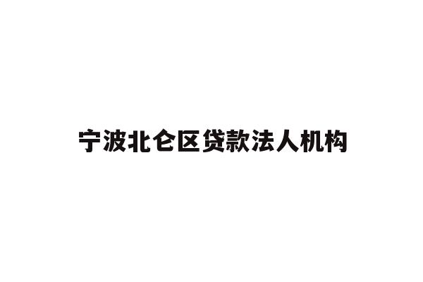 宁波北仑区贷款法人机构