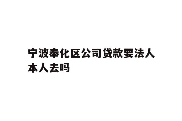 详细阅读:宁波奉化区公司贷款要法人本人去吗 宁波奉化区公司贷款要法人本人去吗