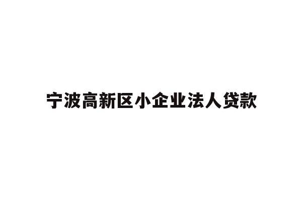详细阅读:宁波高新区小企业法人贷款 宁波高新区小企业法人贷款