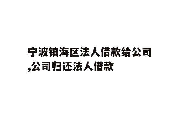 宁波镇海区法人借款给公司,公司归还法人借款
