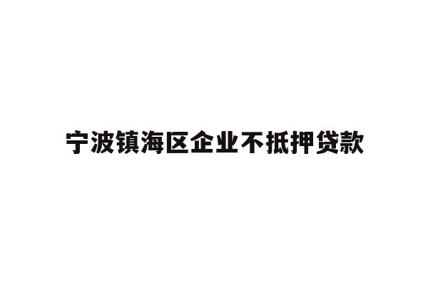 详细阅读:宁波镇海区企业不抵押贷款 宁波镇海区企业不抵押贷款