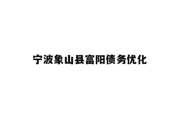 宁波象山县富阳债务优化