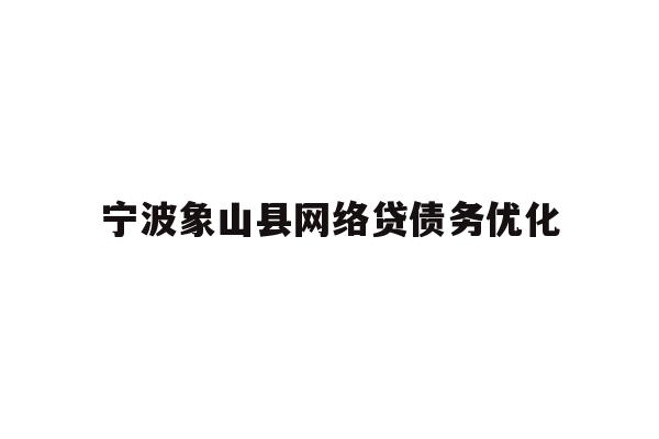 宁波象山县网络贷债务优化