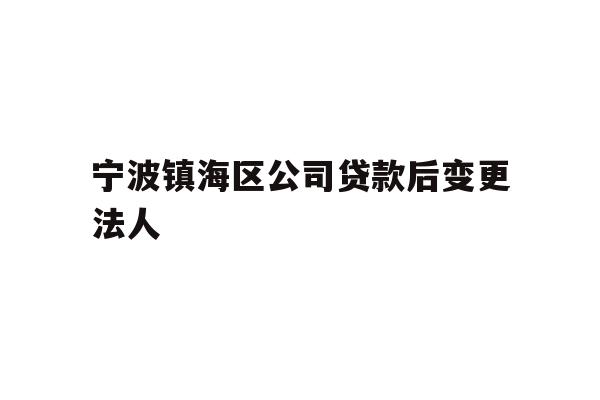 宁波镇海区公司贷款后变更法人