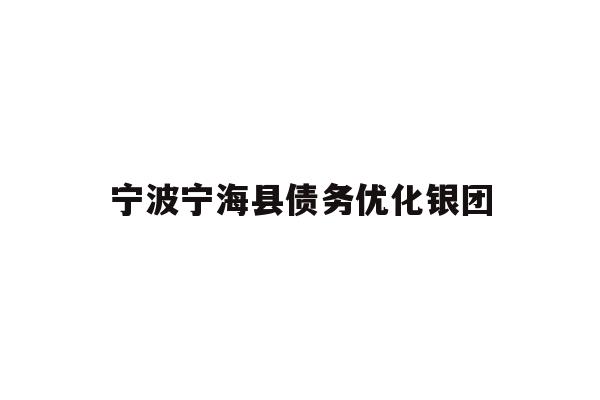 宁波宁海县债务优化银团