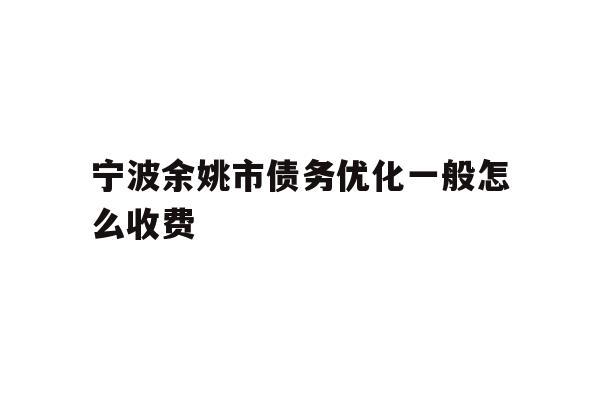 宁波余姚市债务优化一般怎么收费
