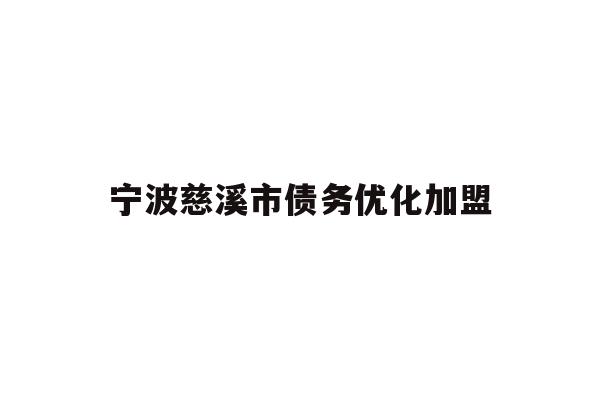 宁波慈溪市债务优化加盟