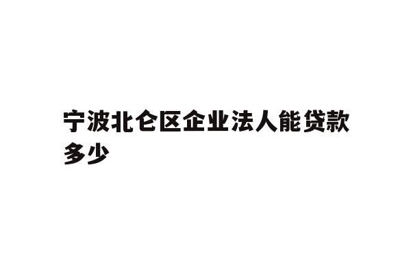 详细阅读:宁波北仑区企业法人能贷款多少 宁波北仑区企业法人能贷款多少