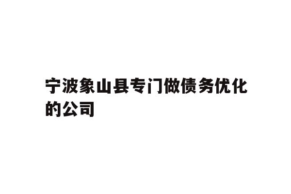 详细阅读:宁波象山县专门做债务优化的公司 宁波象山县专门做债务优化的公司