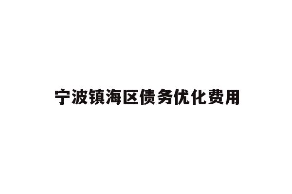 详细阅读:宁波镇海区债务优化费用 宁波镇海区债务优化费用