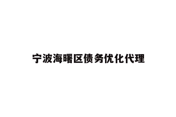 宁波海曙区债务优化代理