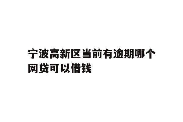 宁波高新区当前有逾期哪个网贷可以借钱