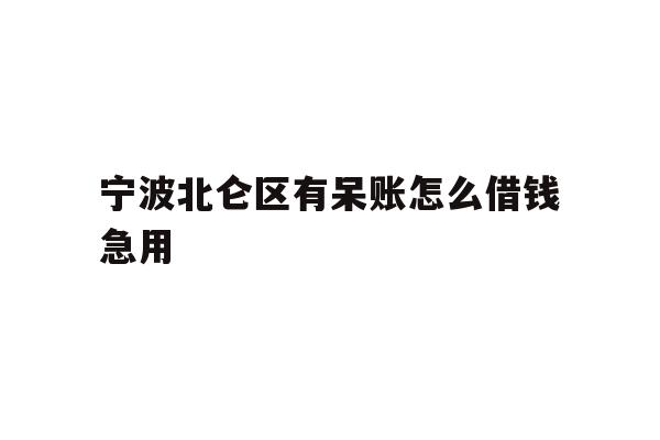 详细阅读:宁波北仑区有呆账怎么借钱急用 宁波北仑区有呆账怎么借钱急用