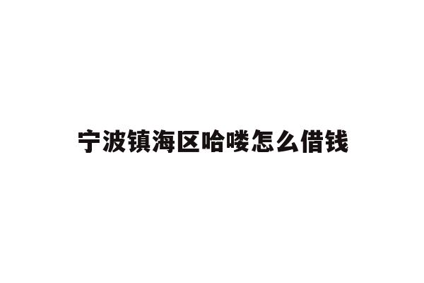 宁波镇海区哈喽怎么借钱